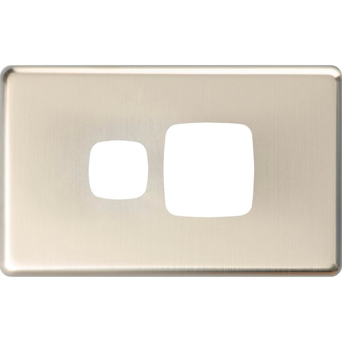 HPM Excel Single Powerpoint Coverplate - Matt Silver