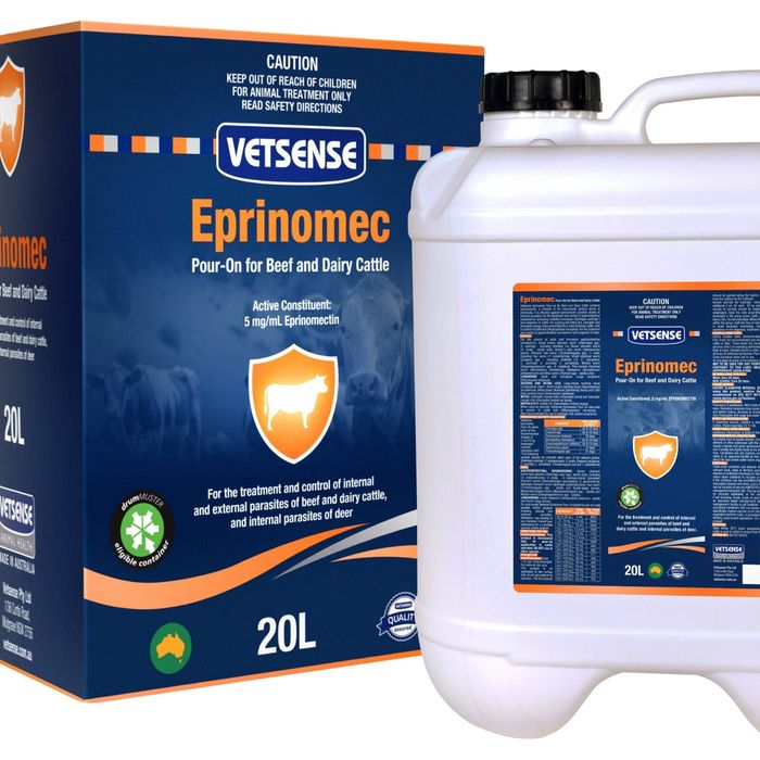 Vetsense Eprinomec Pour-On for Cattle 20L