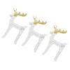 3x LVD Glass Reindeer Hanging Ornament Home/Lounge Christmas Decor Figure 7cm