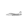 Ignite Laser F-15 Strike Eagle - Multirole Air Superiority Fighter Silhouette Metal Wall Art Coated Black 23.6 inch - 60 cm