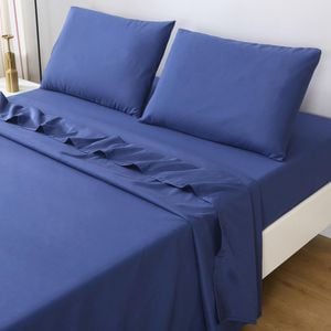 LINENOVA Microfiber Soft 1200TC Sheet Set - Navy Blue King