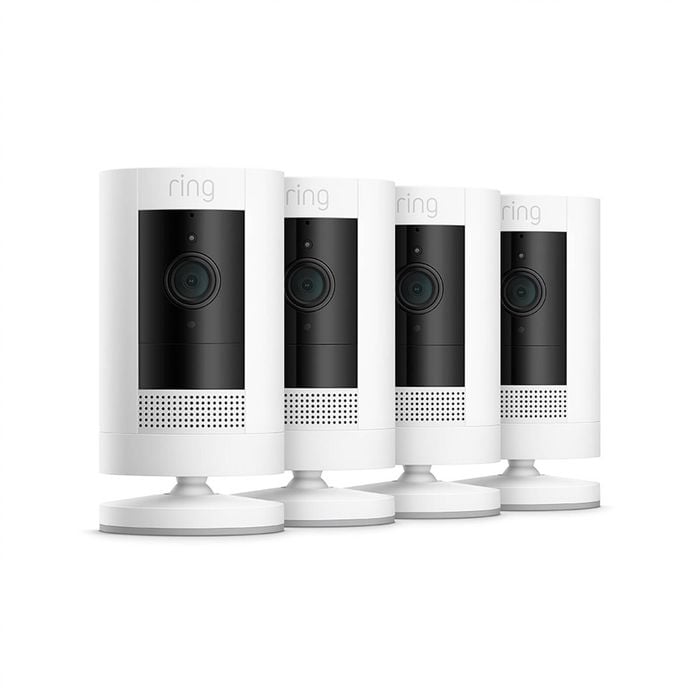 Ring White Gen 3 Battery Stick Up Cam - 4 Pack