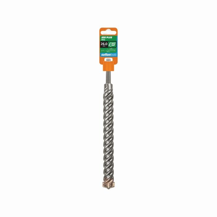 Sutton Tools 26 x 260mm 4 Cut SDS Plus Masonry Drill Bit