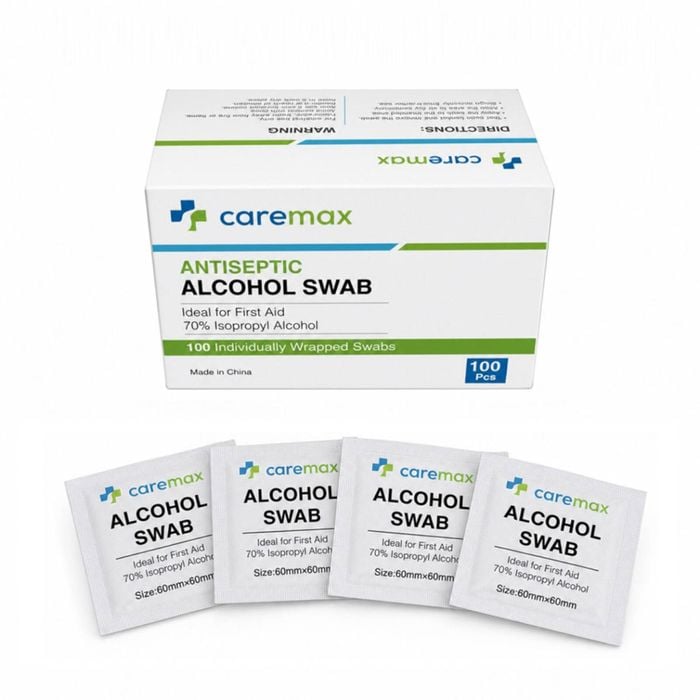 Caremax TENS and EMS Electrode Skin Prep Wipes, 100 Pack