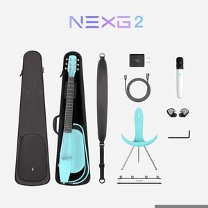 Enya NEXG V2 Carbon Fibre Smart Audio Acoustic Guitar - Deluxe Version - Blue