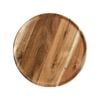 SOGA 25cm Brown Round Wooden Serving Tray
