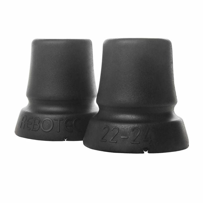 Rebotec Big Foot 22mm Crutch Tips - Non-slip Ferrules For Enhanced Stability (pair)