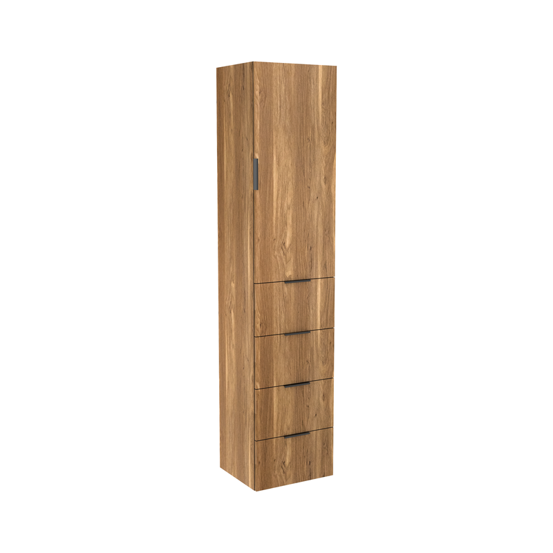 Lugna 2048 x 450 x 380mm Cove 3 Shelf 4 Drawers Right Hinged Door Storage Cabinet