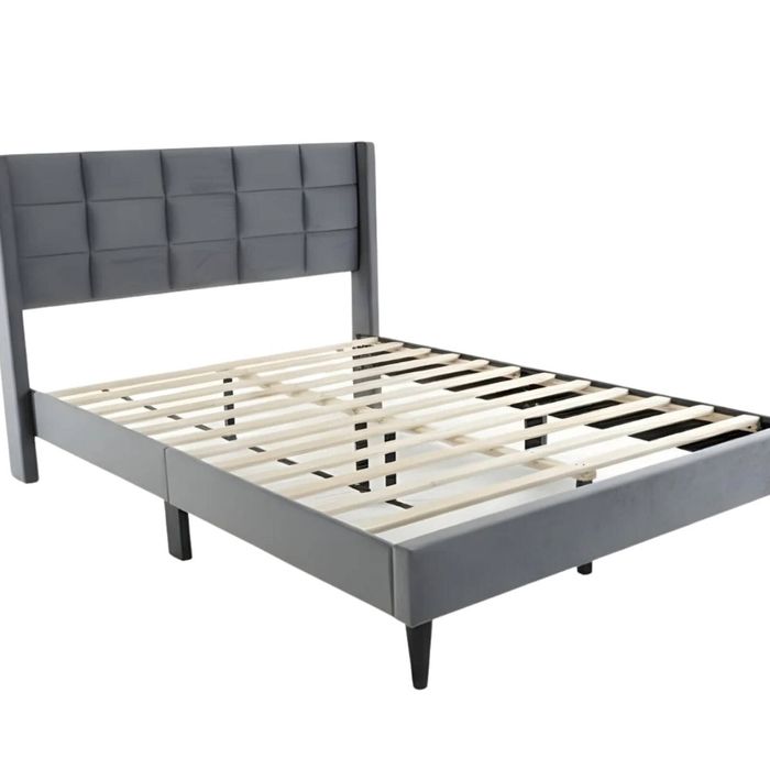Neron Velvet Bed Frame Charcoal - Double