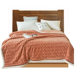 Anycozy Orange Velvet Soft Fluffy Warm Throw Blanket 180x200cm