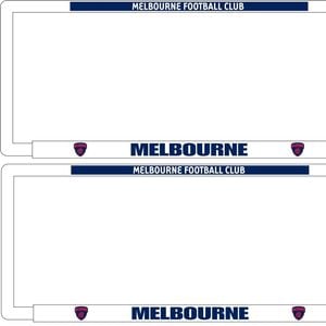 AFL Car Number Plate Frame Set Of Two - Melbourne Demons - Front/Back
