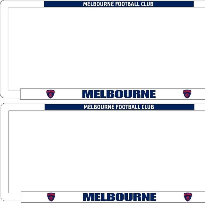 AFL Car Number Plate Frame Set Of Two - Melbourne Demons - Front/Back