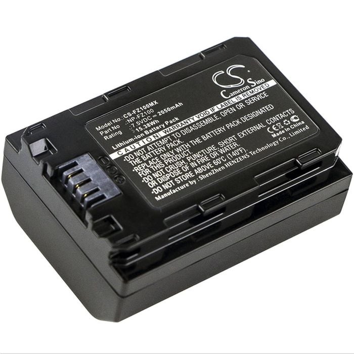 Replacement Battery for Sony NP-FZ100 Alpha a7 III Alpha a7R III Alpha a7S III Camera