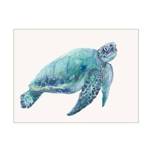 Artey | Blue Great Sea Turtle I - Stretched Canvas - Stretched Canvas - 120 x 160cm