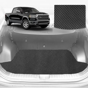 6D Diamond Car Boot Mat for RAM 1500 Laramie (DT)2019-Current-Cargo Mat-Black-Outback GT