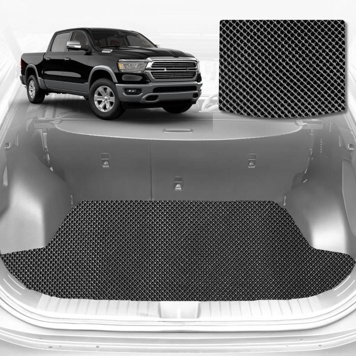 6D Diamond Car Boot Mat for RAM 1500 Laramie (DT)2019-Current-Cargo Mat-Black-Outback GT