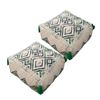 SOGA 2 Pack 50cm Pouffe Cushions Polyester Cotton with EPP Filling