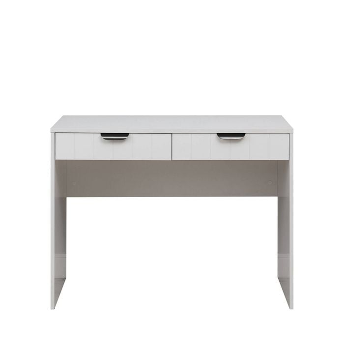 European Cabinetry Vj Panel Pull Black Odessa Desk White