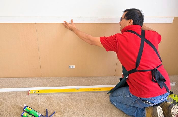 Install the chair rail