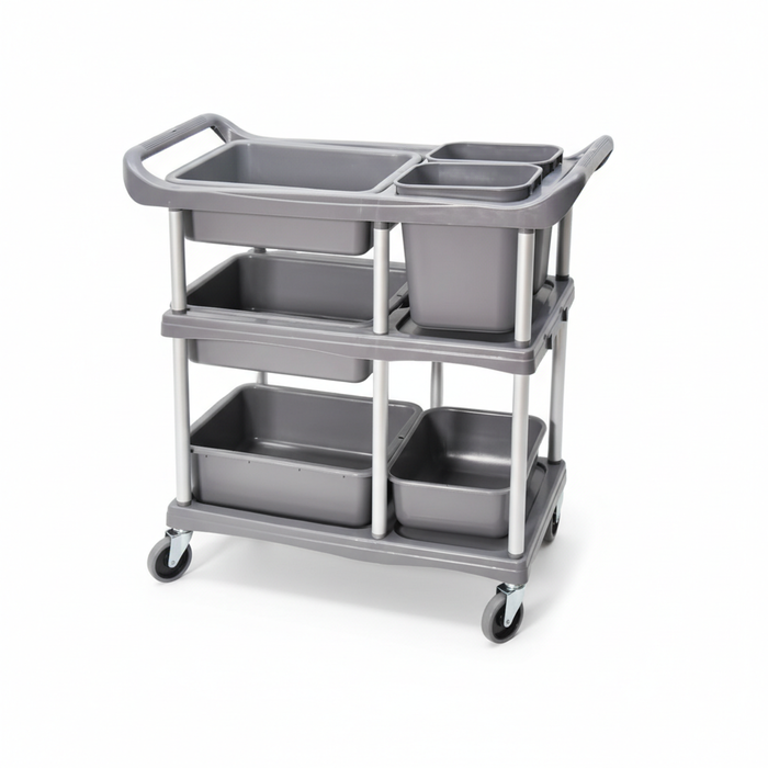 3-Tier Serving Trolley Dining Tableware Collection Rolling Cart