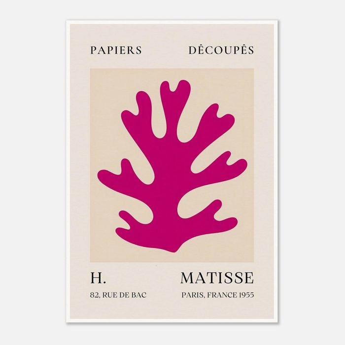 Galrie Papiers Découpés H. Matisse Art Print Pink Foliage (1955), Poster Only, A0 84 x 119cm (33 X 47inch)