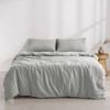 Dreamaker Superfine Washed Microfibre Quilt Cover Set Dove Grey Super King Bed