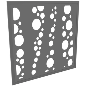 ProtectorAl 300-940w x 300-940h Light Charcoal Bubbles Framed Composite Decorative Panel