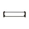 Forme Black Satin Double Towel Rail Square
