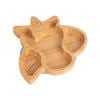 Tiny Dining Children's Bamboo Unicorn Plate with Suction Cup - Segmented Design - 23cm