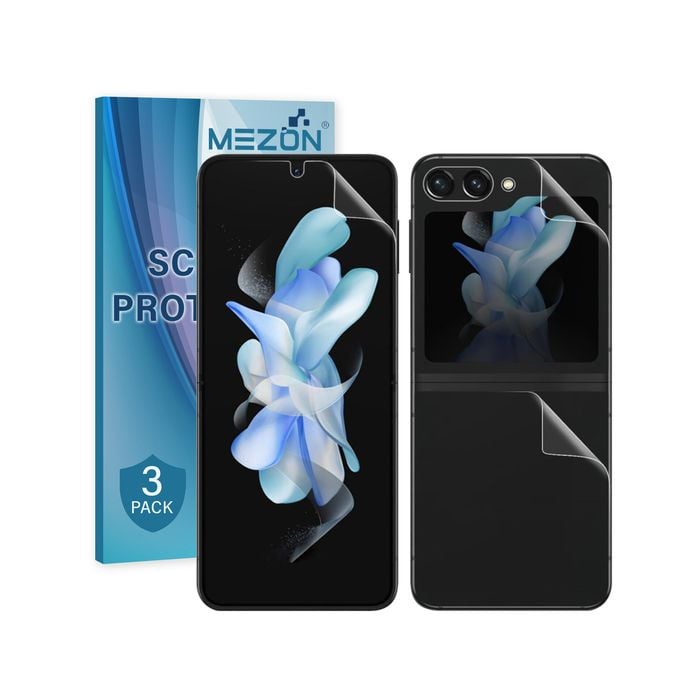 3x in 1 Pack MEZON Samsung Galaxy Z Flip5 Hydrogel Film Clear Screen Protectors