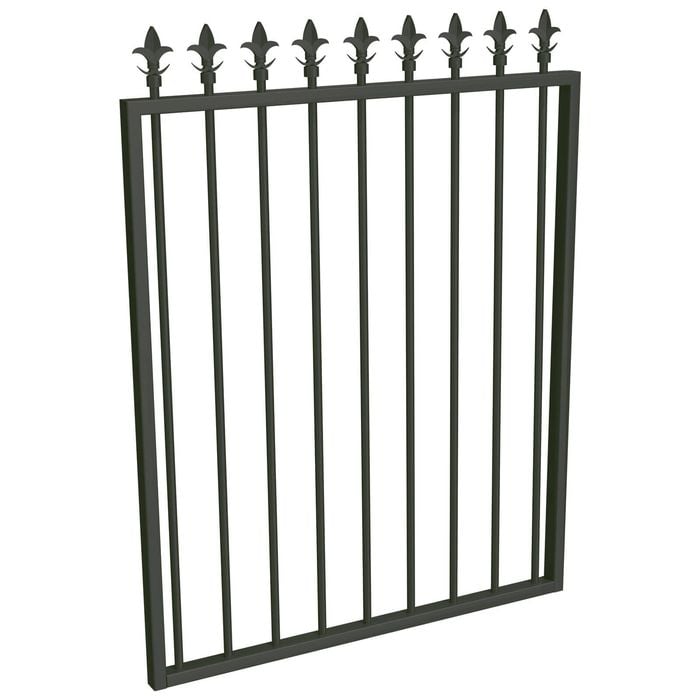 ProtectorAl 975 W x 1200mm H Woodland Grey Aluminium Spear Top Pool Gate