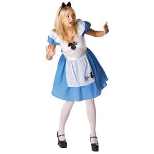 Alice In Wonderland Classic Halloween Costume Adult Disney Dress Apron Headband Blue Colour, Medium