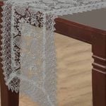 Leaf Grey Lace Table Runner 40 x 180 cm