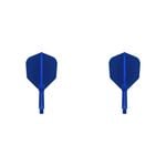 2x Target K-Flex Moulded Flight & Shaft No.6 Medium - Blue