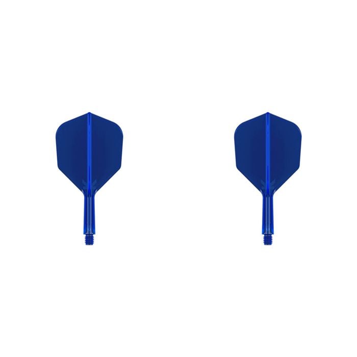2x Target K-Flex Moulded Flight & Shaft No.6 Medium - Blue