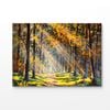 Forest In Autumn Oil Painting Print 100% Australian Made 150x100cm (Stretched Canvas)