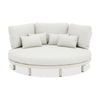 Aspen Outdoor Round Aluminium Daybed Sand & Ivory Cushions