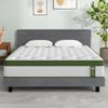 Artiss BedStory King Bed Frame Set With Hybrid Mattress Linen Grey