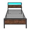 Costway Single Size Led Bed Frame Metal Bed Base Platform