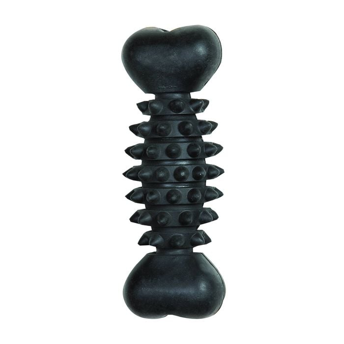 Gladiator 20cm Black Rubber Bone Dog Toy