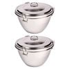 2PK Daily Bake 2L Stainless Steel Pudding Steamer w/ Lid - Silver