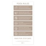 Pool Signs Australia Pool Rules Sign - Dune Gold