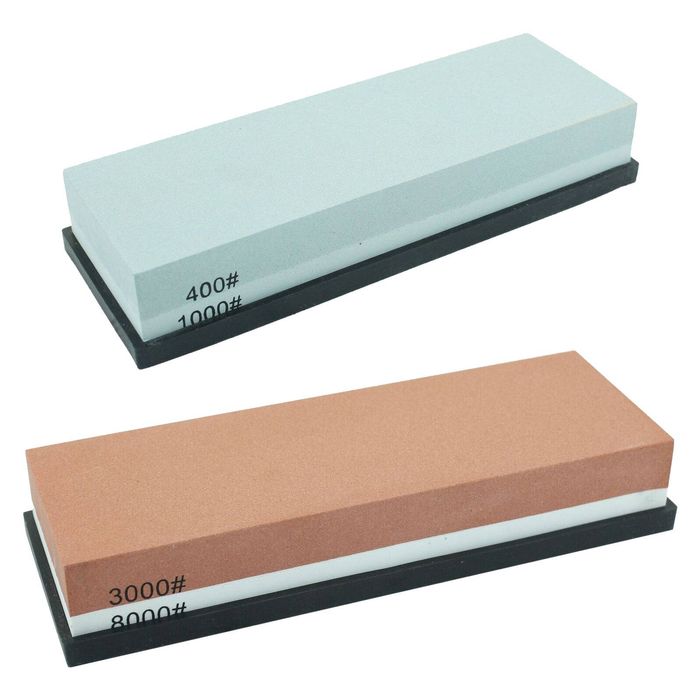 PriceDumb 400/1000+3000/8000 Dual Whetstone Set Knife Sharpening Water Stone Wet Sharpener with Non-Slip Stand Holder