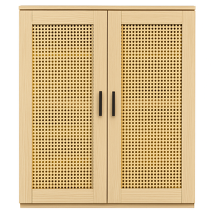75cm Shoe Cabinet with Rattan Doors