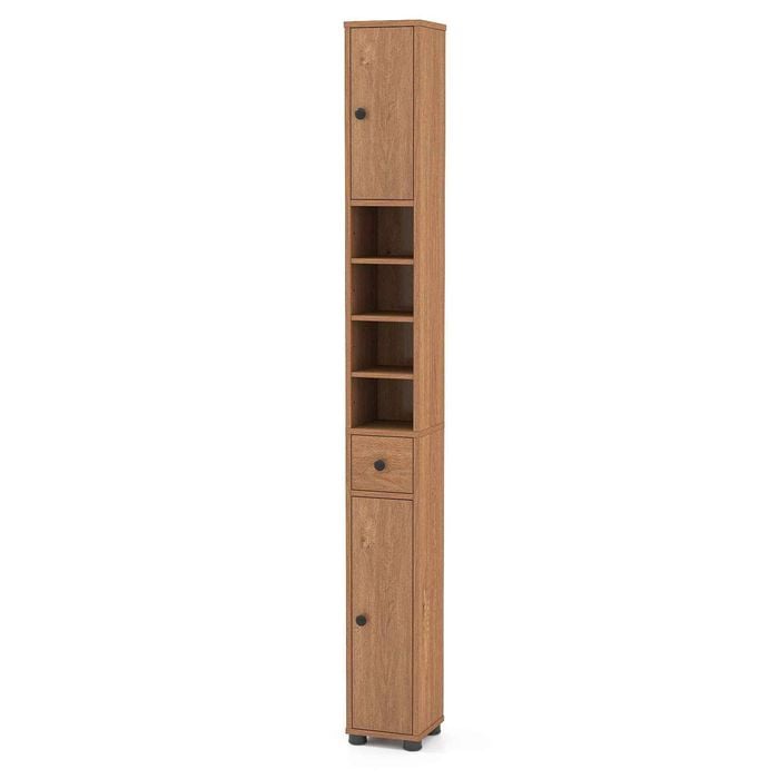 Costway Slim 1.8m Cabinet Kitchen Sideboard Drawer 5 Adjustable Shelf