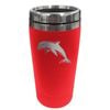 Nrl Coffee Travel Mug - Dolphins - 450ml - Drink Cup Double Wall