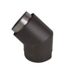 Scandia 45° Right Hand Bend Flue Kit - Sleek Black