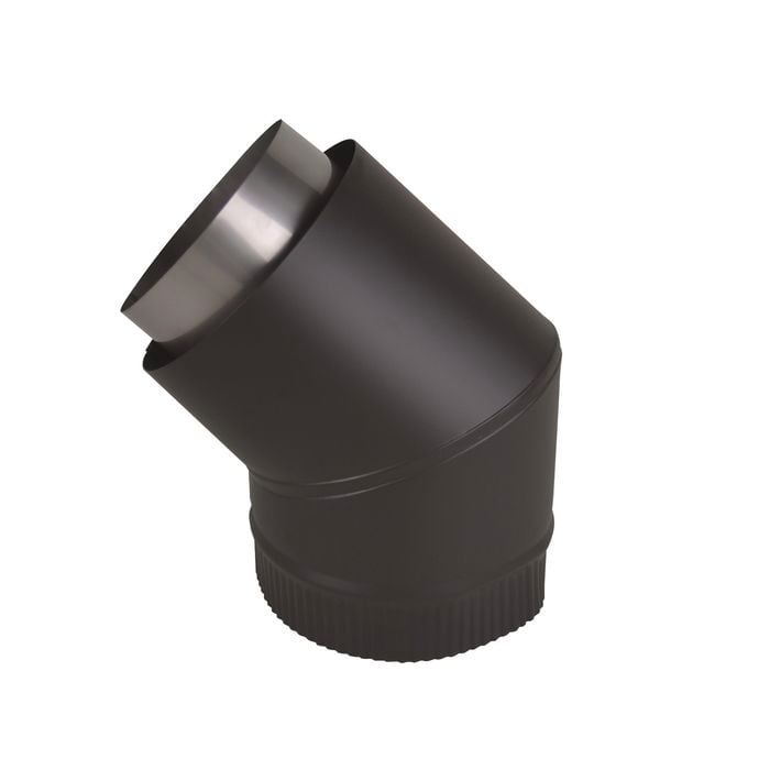 Scandia 45° Right Hand Bend Flue Kit - Sleek Black