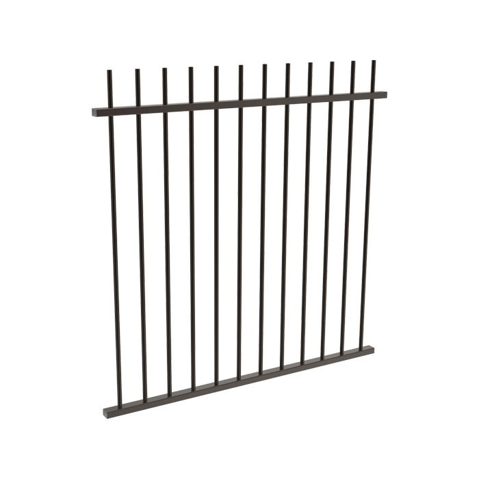 ProtectorAl 350 - 1200 x 1200mm Black Aluminium Picket Top Pool Fence Panel