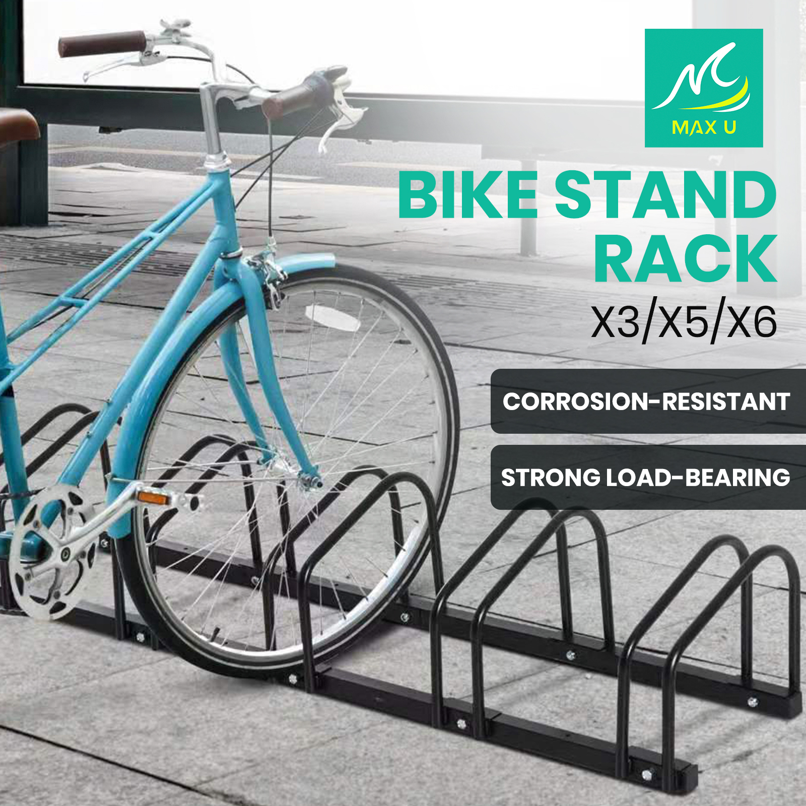 MaxU Bike Storage Rack 6 Slots Bunnings Australia